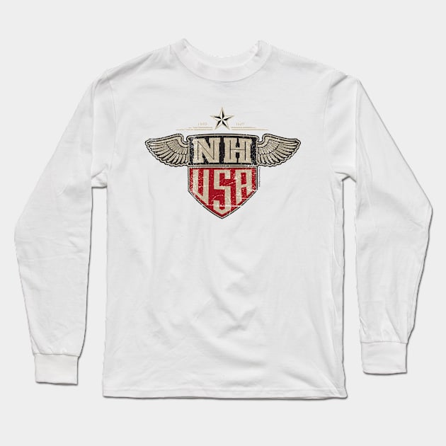 New Hampshire USA Shield Long Sleeve T-Shirt by New Hampshire Magazine